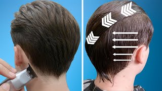 How to CUT MENS HAIR with SCISSORS  Medium Length Middle Part  Step by Step Tutorial [upl. by Hamid336]