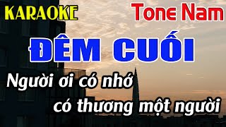 Đêm Cuối Karaoke Tone Nam Karaoke Đăng Khôi  Beat Mới [upl. by Silletram]