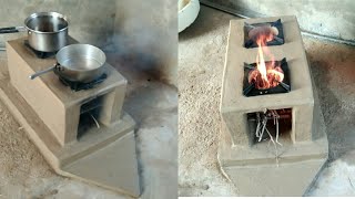 Smokeless Firewood Mud Stove  Primitive Skills and Technology  Mitti Ka Chulha Bnane Ka Tarika [upl. by Beshore]