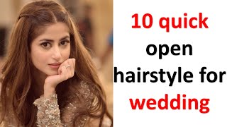 10 Quick open hairstyle for wedding  easy amp beautiful hairstyle  puff hair style [upl. by Kneeland]