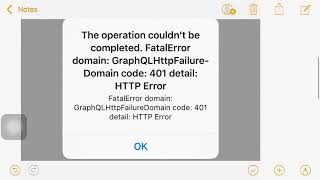 How to fix HTTP 401 Messenger error for iOS 1212 [upl. by Dnomaid363]