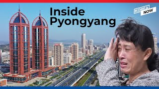 Tour of North Korea’s “new town” in Pyongyang with buildings shaped like missiles [upl. by Nnewg]