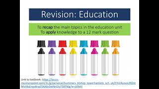 Year 10 Sociology Education Revision [upl. by Eslek]