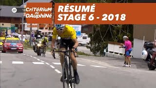 Résumé  Étape 6 Frontenex  La Rosière Espace San Bernardo  Critérium du Dauphiné 2018 [upl. by Melac521]