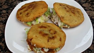 GORDITAS DE CHICHARRON  GORDITAS FRITAS INFLADAS [upl. by Namrac]