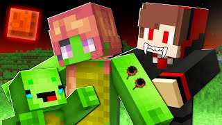 Why JJ BECAME Vampire and BEAT Mikey Family at NIGHT  Minecraft Maizen [upl. by Ainessey]