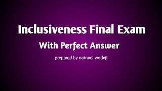 Inclusiveness Final Exam  Corona Exam Maker Kingtube1 corona [upl. by Geldens579]