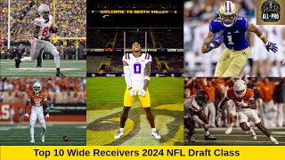 Top 10 Wide Receivers in 2024 NFL Draft Class Based on Data [upl. by Huff1]