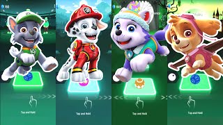 Super Paw Patrol Tiles Hop Game  ROCKY 🆚 MARSHALL 🆚 EVEREST 🆚 SKYE  COFFIN DANCE MEME SONG [upl. by Flossy842]