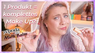 1 Produkt  komplettes Make Up 😱 Der neue Yepoda Multi Balm im Test [upl. by Leveridge499]