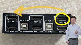 KVM Switch 2 Monitors 2 Computers2HDMI KVM Switch Dual Monitor for 2 Computer and 4 USB30 Port [upl. by Nyved]