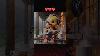 Cute Duckling listening to music 🎸 🎶 😍 duck ai shorts [upl. by Otrebogad]