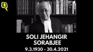 Soli Sorabjee Former Attorney General and Jurist Passes Away at 91  The Quint [upl. by Atnauq]