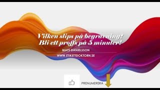 Slips på begravning  bli ett proffs på 5 minuter vett och etikett Mats Danielsson Etikettdoktorn [upl. by Eriuqs]