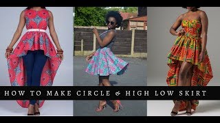 Full Circle Skirt amp High Low Skirt Tutorial [upl. by Hauser]