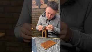 Step by Step Leather Wallets Making Process leathergoods leathercraft leather [upl. by Adelia]