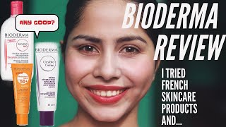 INDIAN GIRL TRIES FRENCH SKINCARE PRODUCTS । BIODERMA REVIEW [upl. by Ahsillek875]