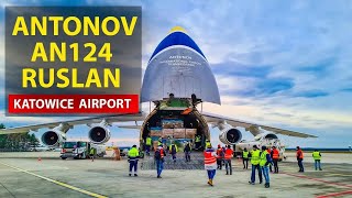 Antonov An124 Ruslan  Katowice Airport 07122020 🇵🇱 Poland [upl. by Josephina]