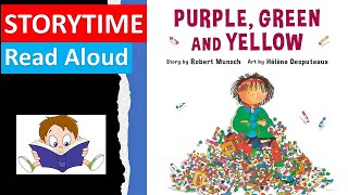 PURPLE GREEN AND YELLOW Read Aloud English Kids Book by Robert Munsch अंग्रेजी सीखिये ইংরেজি শেখা [upl. by Rehpretsirhc]