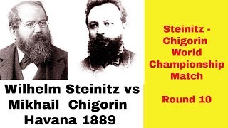 Chigorin played the Chigorin defence  Steinitz  Chigorin World Championship Match 1889 round 10 [upl. by Marjorie467]