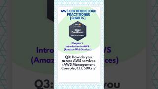 How do you access AWS services AWS Management Console CLI SDKs [upl. by Aitnic]