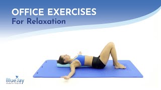 Supine Pectoral Stretch With Thoracic Extension  Office Exercises For Relaxation [upl. by Anyala]