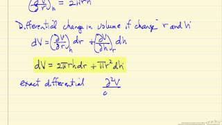 Exact Differentials amp Partial Derivatives [upl. by Mauceri]