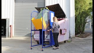 Liftmaster Ecolift bin lifter demonstration  Empty wheelie bins with ease  Safe waste management [upl. by Ahsaele296]