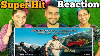 Singham Again Title Track  Singham Again Song Reaction [upl. by Eirb]