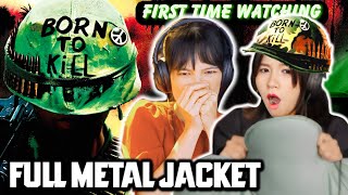 Vietnamese Girls React  Full Metal Jacket  first time watch [upl. by Rainah]