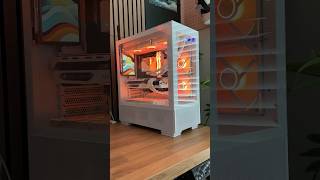 All white pc build gaming gamingpc whitepcbuild amdbuild pcbuild pcbuilding [upl. by Brittain]