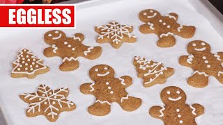 Eggless Gingerbread Cookies Recipe  How Tasty Channel [upl. by Flowers]