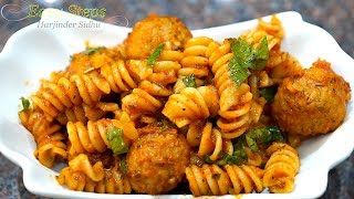 Quick Rotini Pasta Recipe  Rotini Pasta with Meatballs Recipe [upl. by Min]