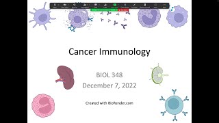 Immunology Fall 2022 Lecture 38 Cancer Immunology [upl. by Gnuhc]