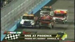 Casey Atwood injured in 2009 Phoenix Nationwide race [upl. by Ahsiekin]