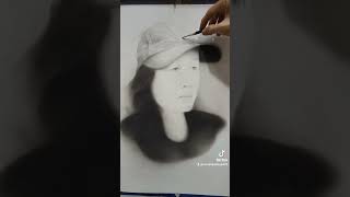 Black and white portrait on 15×22 inch paper [upl. by Cindie791]