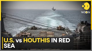 US forces sink ‘Houthi’ boats in Red Sea after attack on Maersk vessel  WION [upl. by Sid]