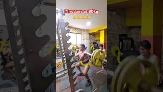 Thrusters crossfit fitness crossfitindia exercise sports gym thruster fit weightlifting [upl. by Niboc]