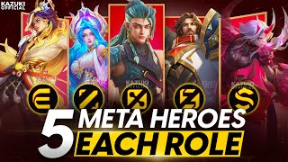 TOP 5 META HEROES FROM EVERY ROLE TO BAN OR PICK IN SEASON 34  MLBB [upl. by Bayless810]