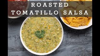 Roasted Tomatillo Salsa Verde Recipe Cooking from the garden [upl. by Eckmann]