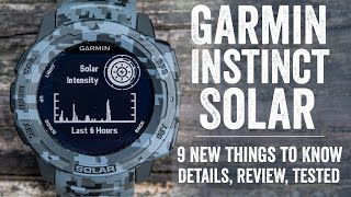 Garmin Instinct Solar Review 9 New Things to Know [upl. by Amahs]