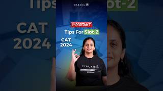 CAT 2024 Slot 2 Tips By Sayali Maam  CAT Dday Tips [upl. by Grati]