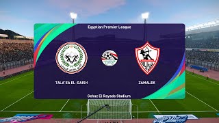 Talaea ElGaish vs Zamalek 11072024  Egyptian Premier League PES 2021 [upl. by Orag]