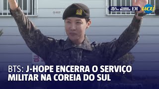 JHope vocalista do BTS encerra o serviço militar na Coreia do Sul [upl. by Yhtur503]