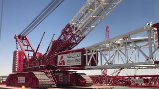 Assembling The Largest Crawler Crane How To Use Mobile Crane ampCrane Vessel In Offshore Construction [upl. by Laehcimaj]