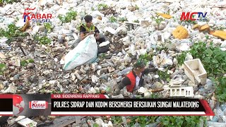 POLRES SIDRAP DAN KODIM BERSINERGI BERSIHKAN SUNGAI WALATEDONG DARI TUMPUKAN SAMPAH PLASTIK [upl. by Notsnhoj]