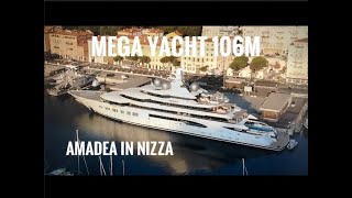 MEGA YACHT Amadea 106m  Drone footage vide 4K  Nizza [upl. by Wilson]