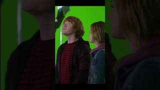 Ron and Hermione kiss behind the scenes shorts harrypotter [upl. by Kunz]