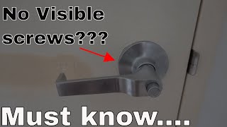 Remove door handle  knob without screws visible 3 [upl. by Padriac]