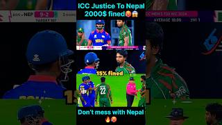 🥵2000 Fined Bangladesh vs Nepal🇳🇵 Tanzim fined 15 of his match fee  Bangldesh cricket Nepal [upl. by Garnet]